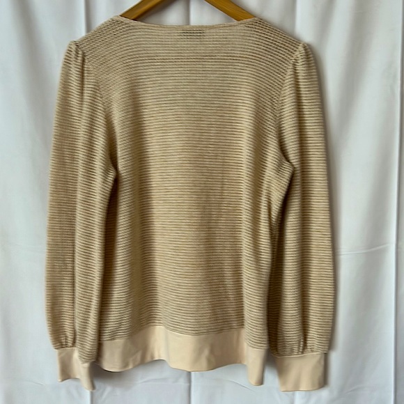 Chenault Beautiful Oatmeal Sweater Shirt Top **Size L** - Picture 2 of 3